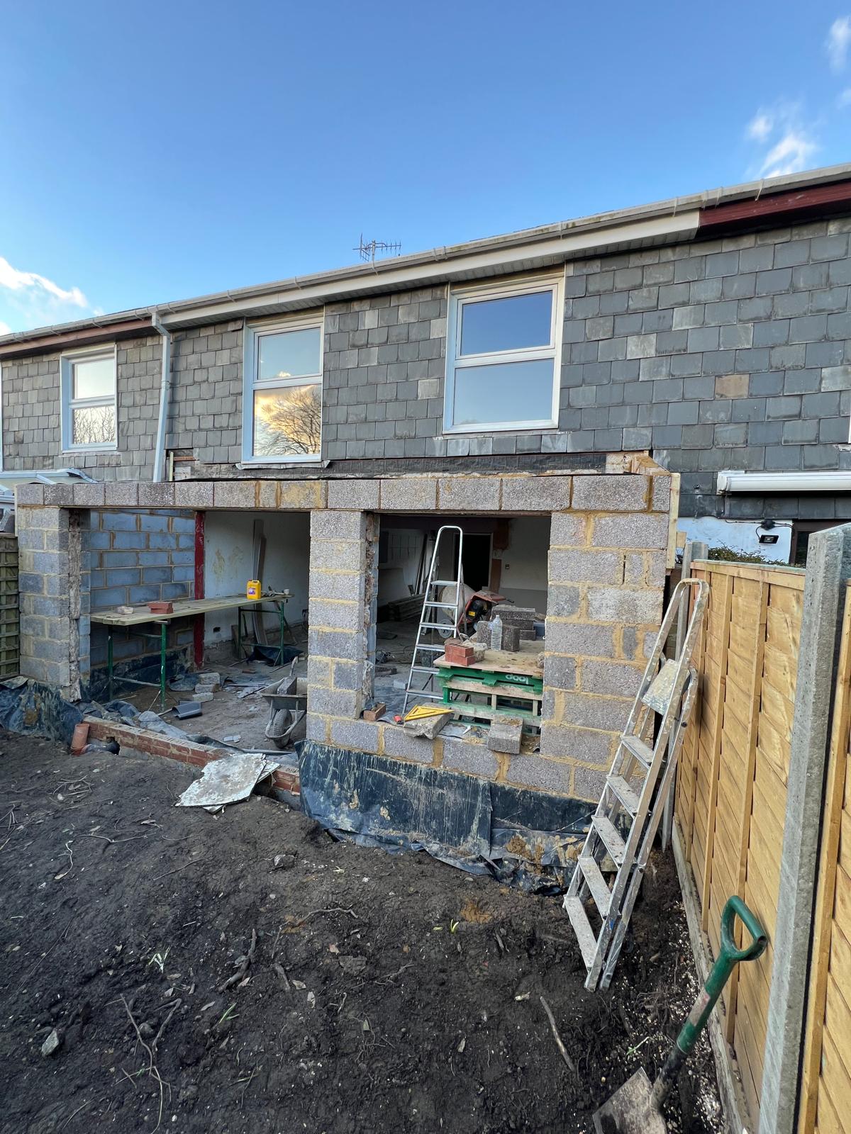Blockwork walls going up